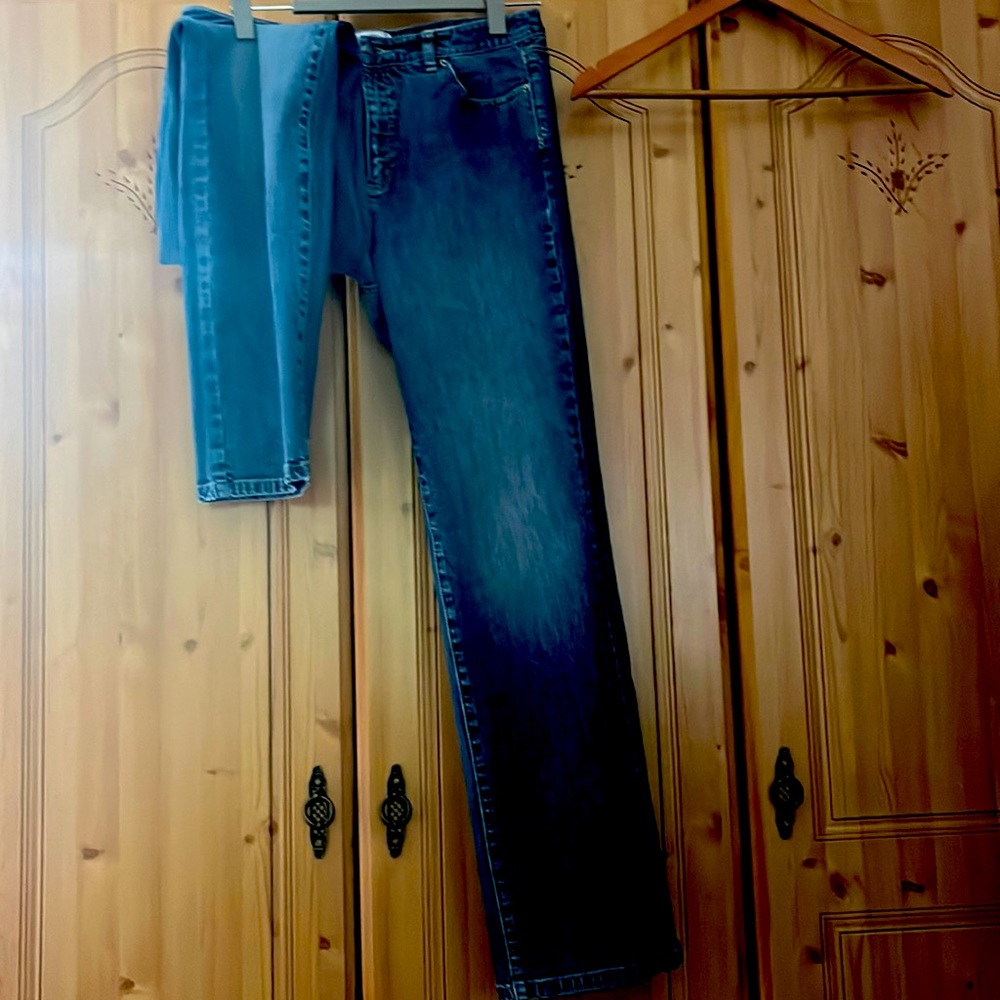 Talbots stretch jeans with embroidered and diamanté design on back pockets